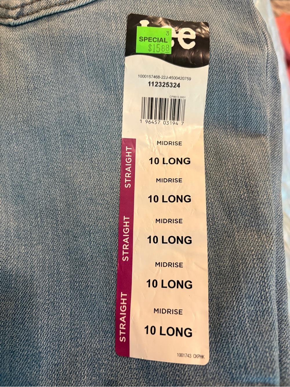 Lee Light Blue Straight Jeans  very soft